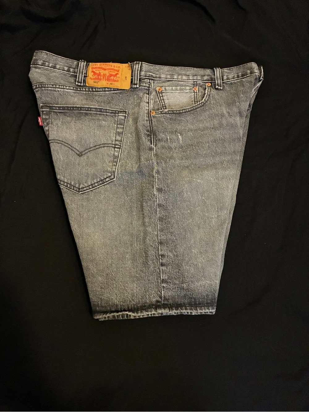 Levi's Faded Black/Grey Denim Shorts